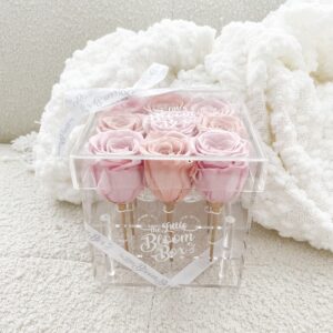 9 Rose Crystal Acrylic Box